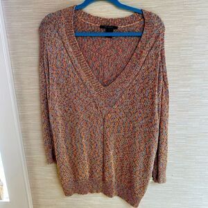 SCOOP multicolor V-neck sweater - size large